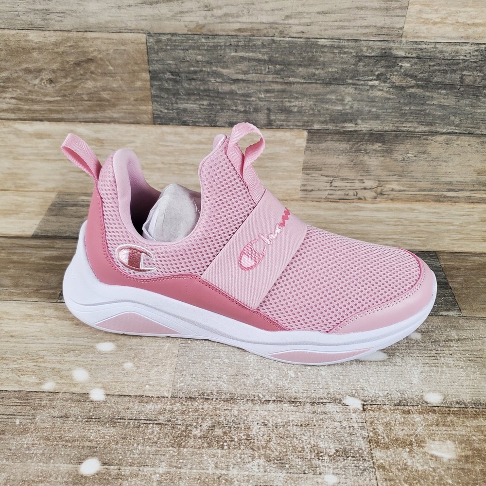 Champion Legend Lo Kids Shoes Sz 7 Running Hush Pink Rose Pink Pull On Sneakers